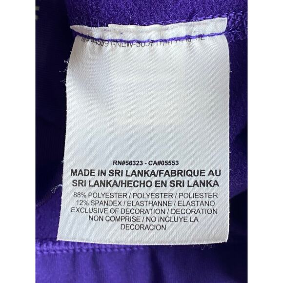 Nike Pro Dri-Fit Women's Purple Striped 1/4 Zip Thumb Hole Pullover Size Large - Picture 7 of 10